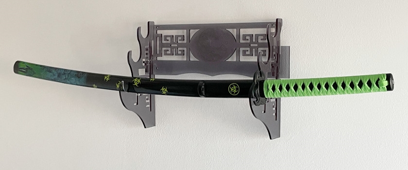 espositore per katana in plexiglass