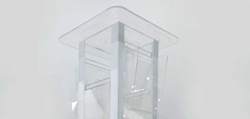 Espositore a colonna per brochure in Plexiglass | Lastre.online
