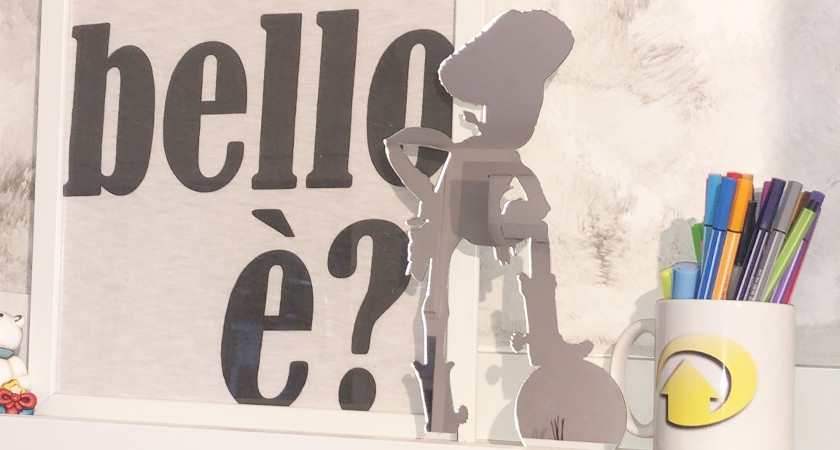 personaggio toy story plexiglass specchiato